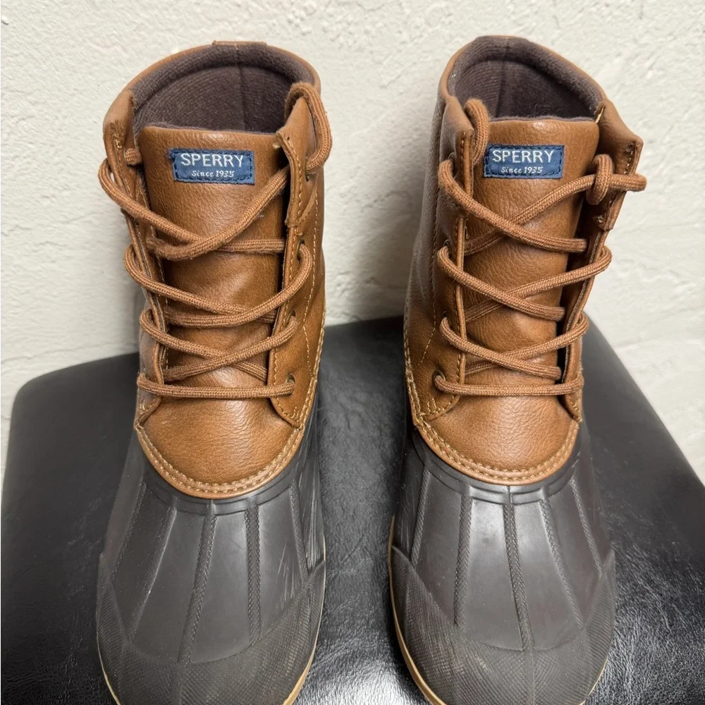 Sperry Men's Tan and Black Weatherproof Boots